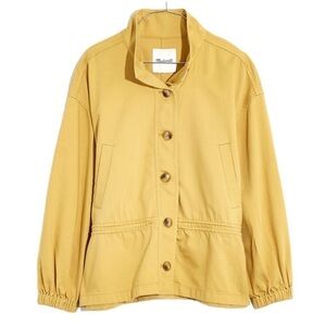 Madewell Highbury Military Cargo Jacket Lightweight Goldenrod Yellow size XL